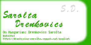 sarolta drenkovics business card